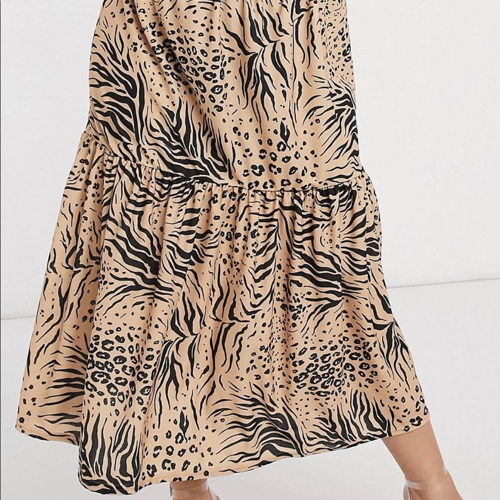 ASOS curve maxi animal print skirt